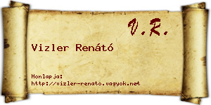 Vizler Renátó névjegykártya